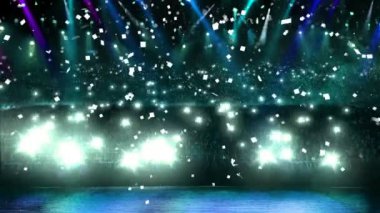 konser mavi ışık konfeti