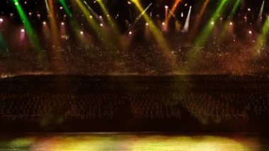 yeşil ve sarı konser ışık