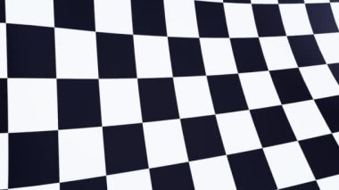 Checkered flag close up blue sky