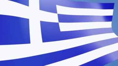 Yunanistan bayrakları yakın çekim
