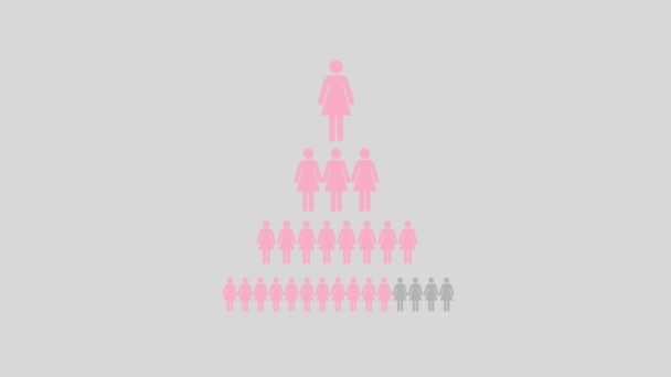 Female icons grey back — Stock Footage Female icons grey back Video Clip