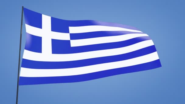 Greece flags — Stock Video