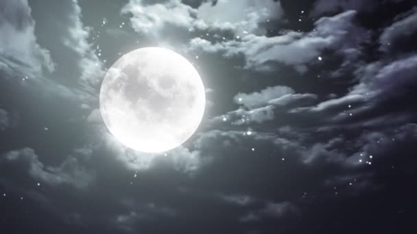 Halloween-Mond und dunkler Himmel — Stockvideo