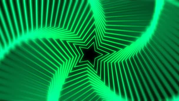 Fantasy Star Radiation sfocatura verde — Video Stock