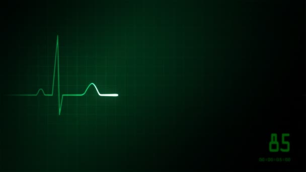 Coeur sur un moniteur EKG 