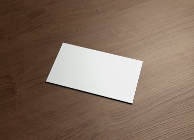 namecard yatay doğru ahşap