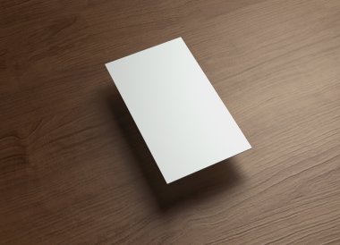 namecard dikey sol float stil ahşap