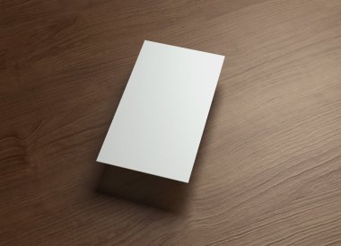 namecard dikey değil float stil ahşap