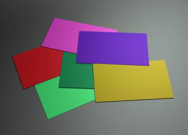 birçok renkli 3 namecard