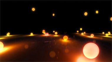 Turuncu zıplayan ışık topları portre
