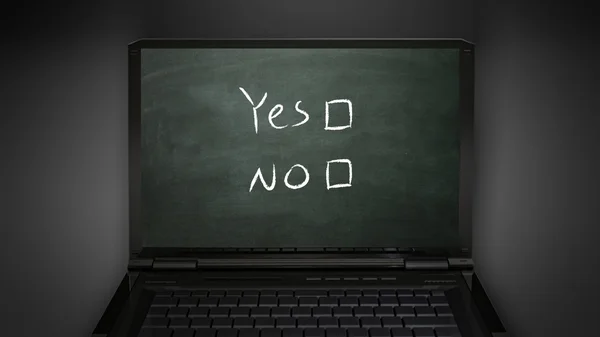 Questionnaire yes no box — Stock Photo, Image