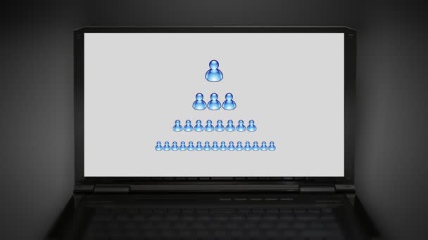 Contagem de ícones msn azul — Vídeo de Stock