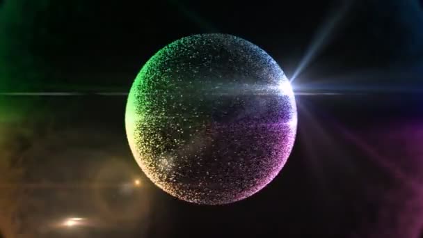 Фон круга частиц 2 — стоковое видео