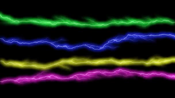 Farbbalken für elektrische Beleuchtung — Stockvideo