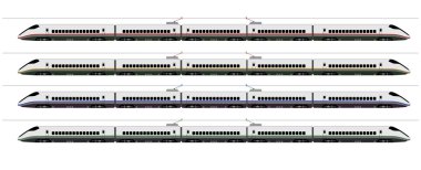 Shinkansen hızlı tren 4 renk