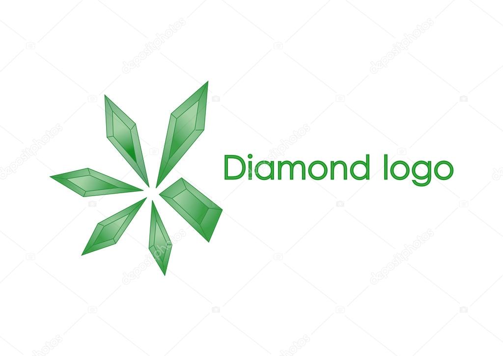 5 diamonds combine in 1 logo design of illustration
