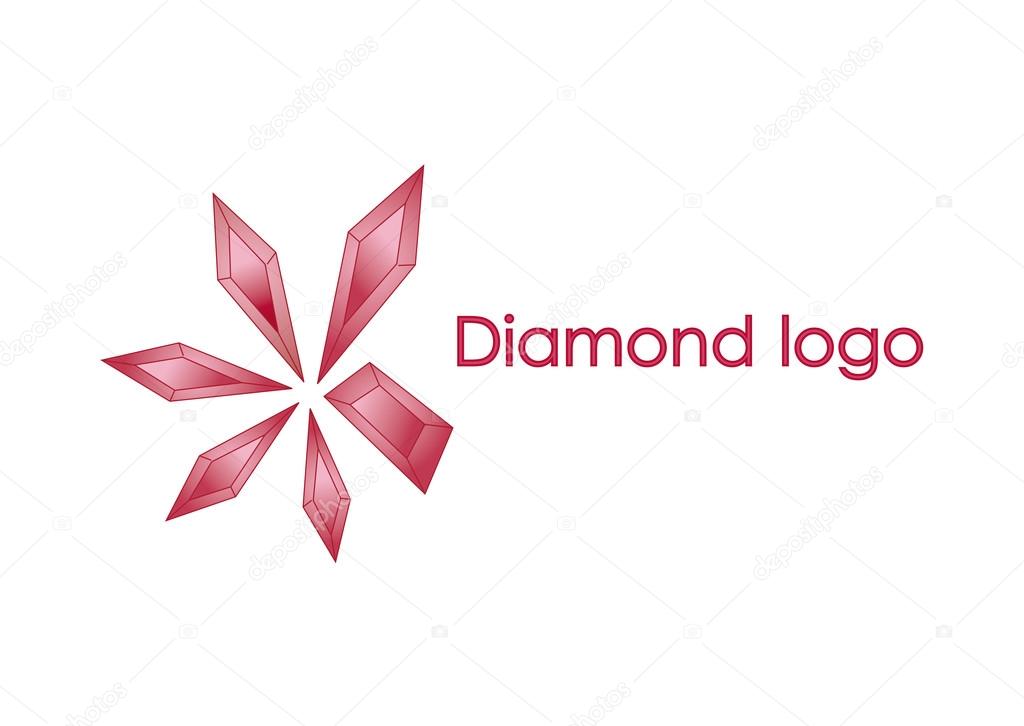 5 diamonds combine in 1 logo design of illustration