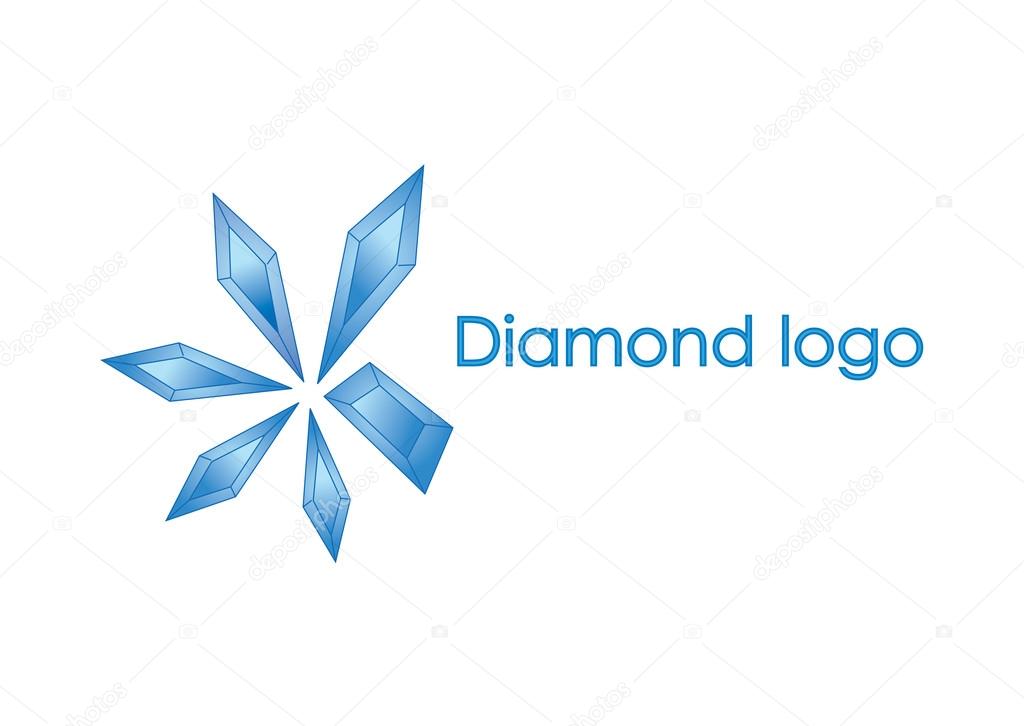 5 diamonds combine in 1 logo design of illustration