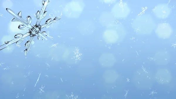 Уголок снежных кристаллов — стоковое фото