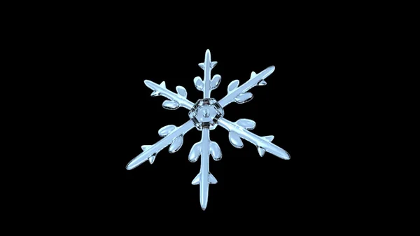 Snöflinga crystal front — Stockfoto