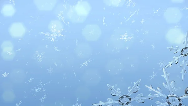 Snowflakes and Snow Crystals pattern — Stock Photo, Image