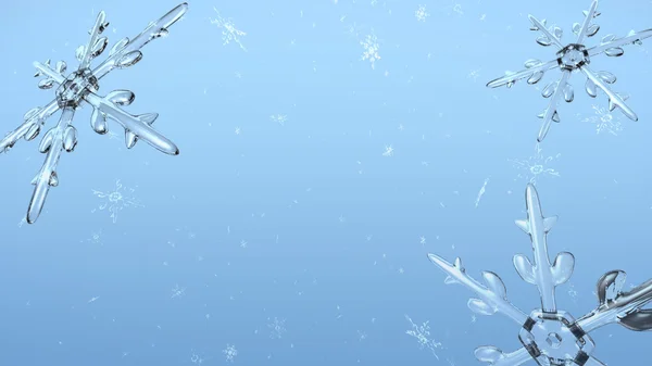 Фон Snow Crystals — стоковое фото