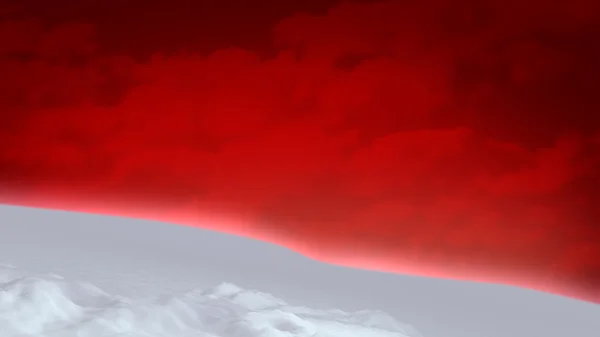 Snow background red wide — Stock Photo, Image