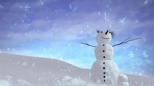 Snowman sky — Stock Photo, Image