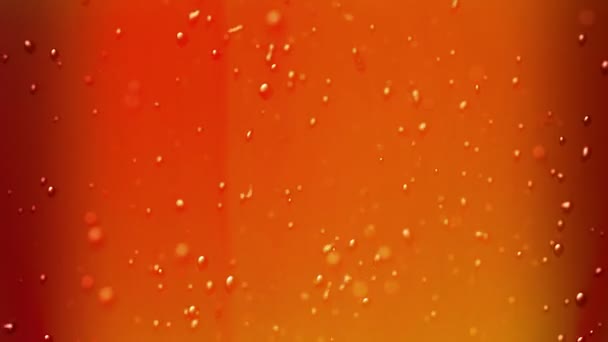 Oranžový pivní bubliny — Stock video