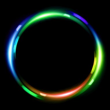 Yüzük lens flare çift yeşil