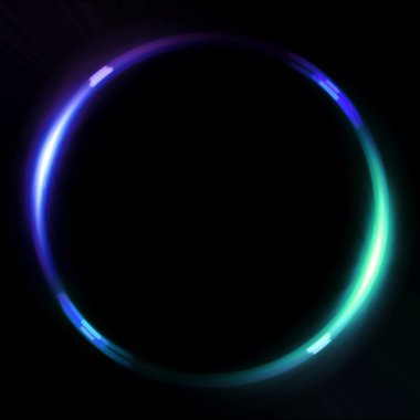 Yüzük lens flare mor yeşil