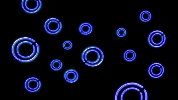Cerchio nero blu — Foto Stock