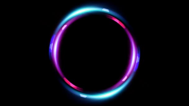 Ringlinsenschlag blau und lila — Stockvideo