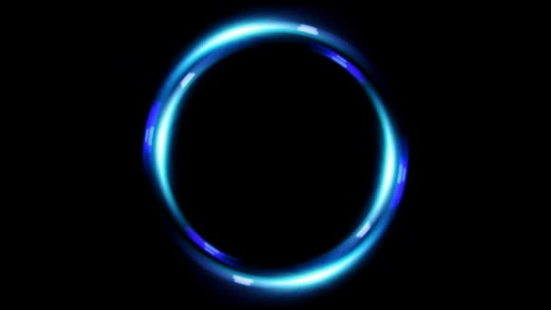 Ring lens flare blue circle — Stock Video