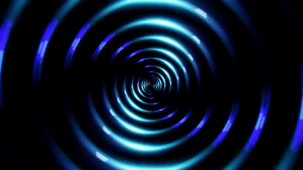 Anel brilho da lente azul girar — Vídeo de Stock
