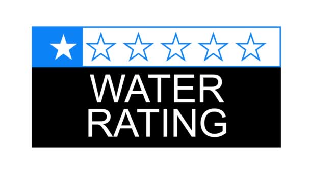 The water rating graphical concept for presentation — Stock Video
