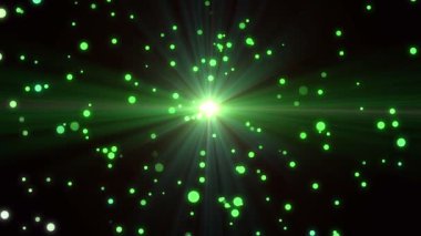 Yeşil parlama daire arka plan