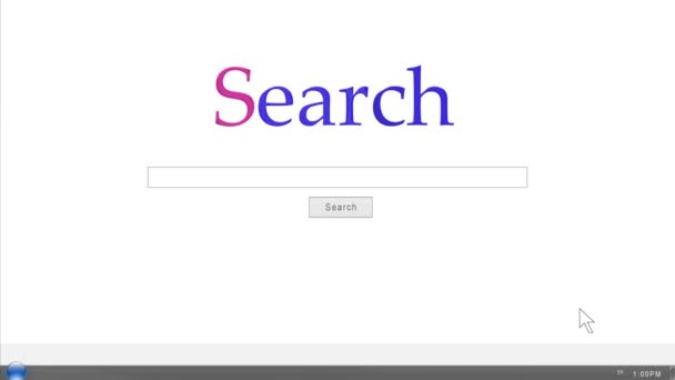 Zoeken met search engine — Stockvideo