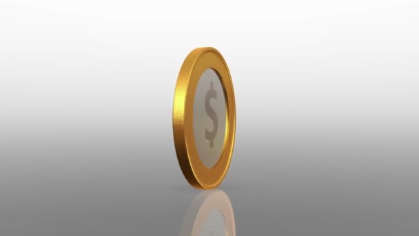Virtuella mynt koncept för internet valuta — Stockvideo