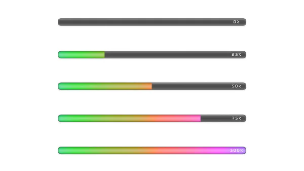 Barre de chargement couleur rose vert — Photo