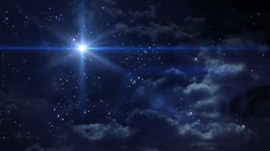 yıldızlı gece lens flare yıldız çapraz alan