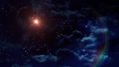 yıldızlı gece lens flare yıldız çapraz alan