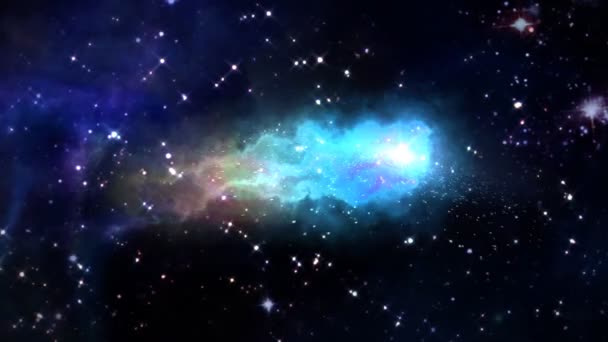 Belo efeito galáxia no fundo do espaço — Vídeo de Stock