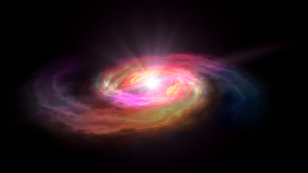 Красивий ефект галактики на фоні космосу — стокове відео
