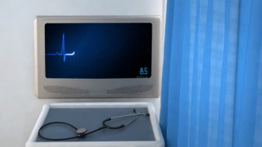 EKG'de İzleyicisi tıbbi bir tema için grafik