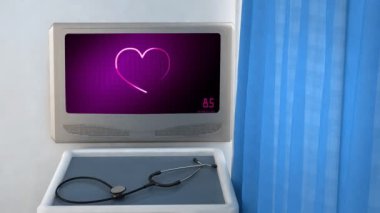 sevgi sunan kalp ekg monitör