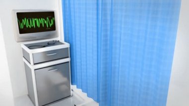 EKG'de İzleyicisi tıbbi bir tema için grafik