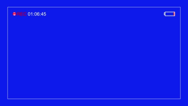 Visor da câmera de gravação sem bateria — Vídeo de Stock