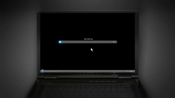 Uppladdning laptop skärm laptop skärm — Stockvideo
