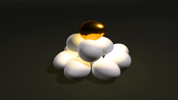 This 3d animation egg — Stock Video